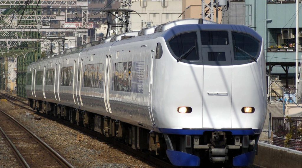 JR West Haruka limited express train used for the Kansai Airport line