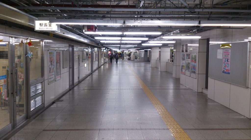 Underground concourse at Osaka Metro's Namba Station